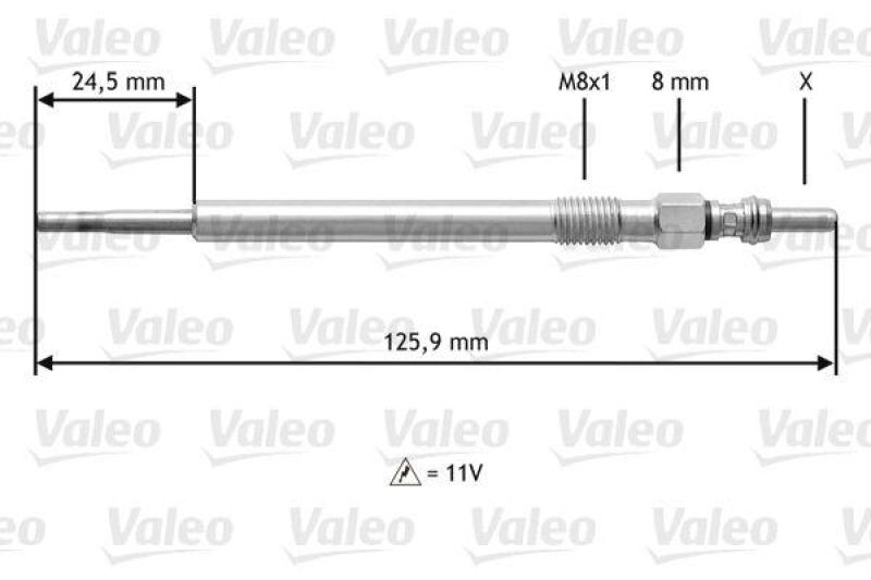 VALEO 345164 Glühkerze VOLVO S60,S80,V70,XC