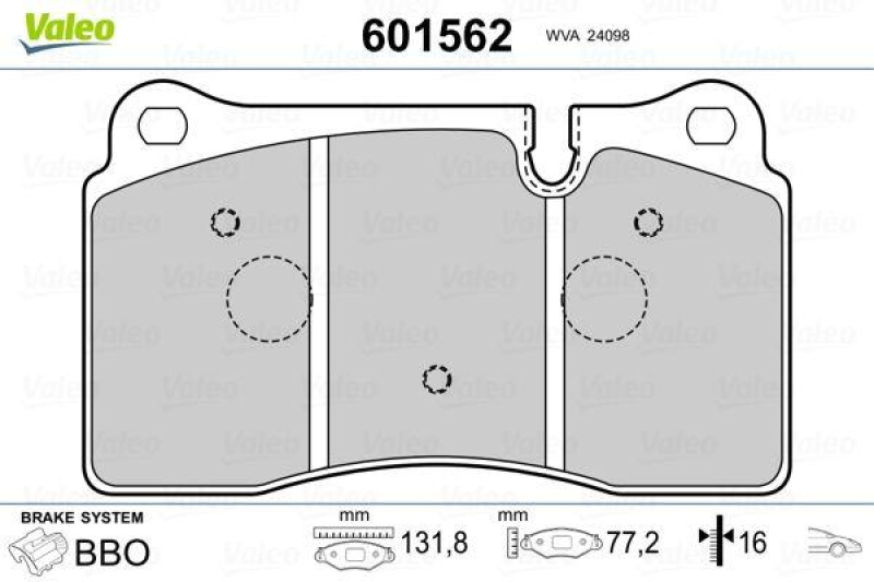 VALEO 601562 SBB-Satz PREMIUM