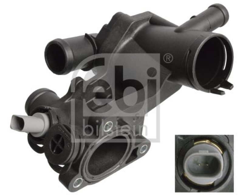 FEBI BILSTEIN 109147 Thermostat mit Sensor, Dichtung und Thermostat für VW-Audi