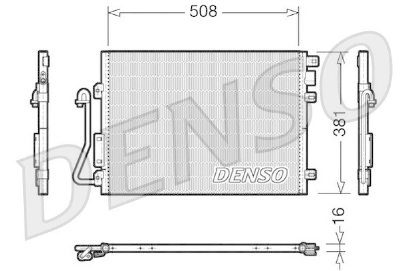 DENSO DCN37001 Kondensator A/C DACIA SANDERO 1.4 (2008 - )