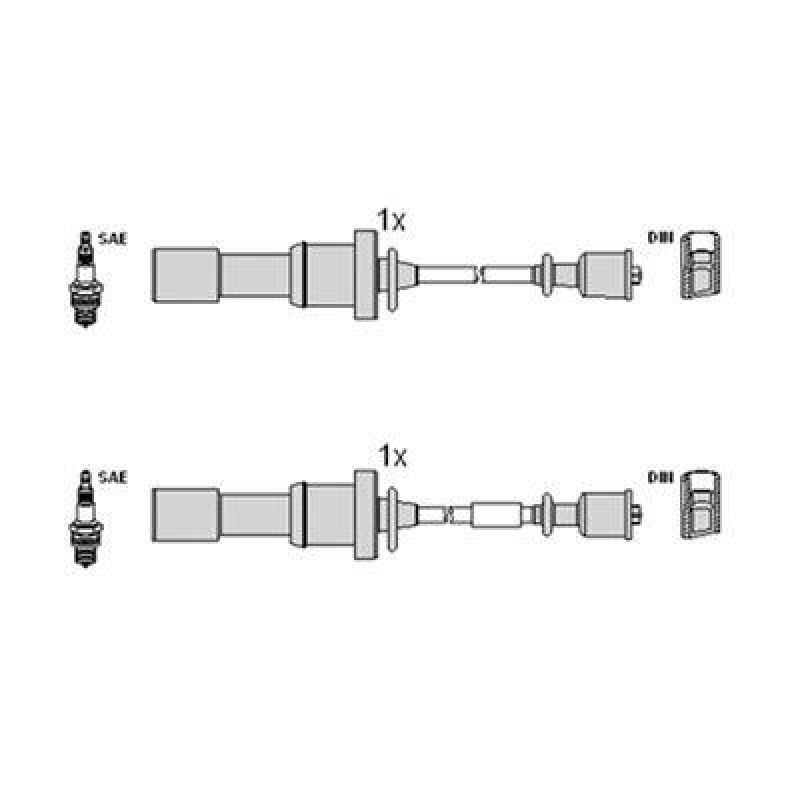 HITACHI 134376 Zündkabelsatz für HYUNDAI u.a.