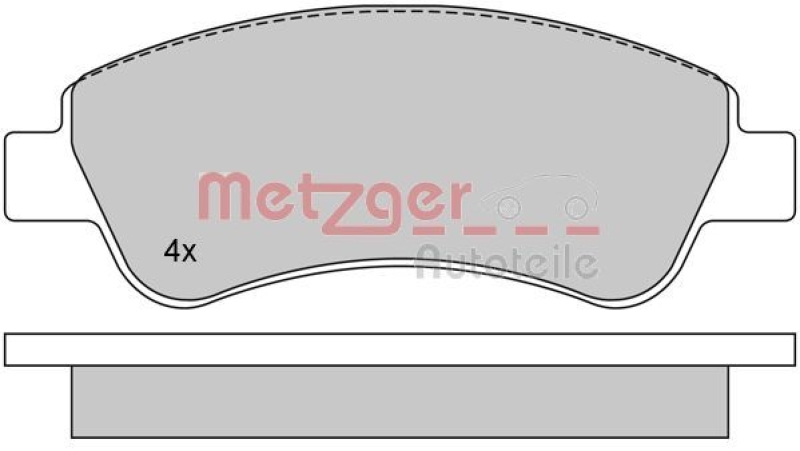 METZGER 1170026 Bremsbelagsatz, Scheibenbremse WVA 23 599