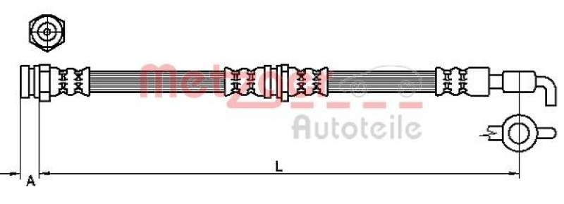 METZGER 4110871 Bremsschlauch für MAZDA VA links/rechts