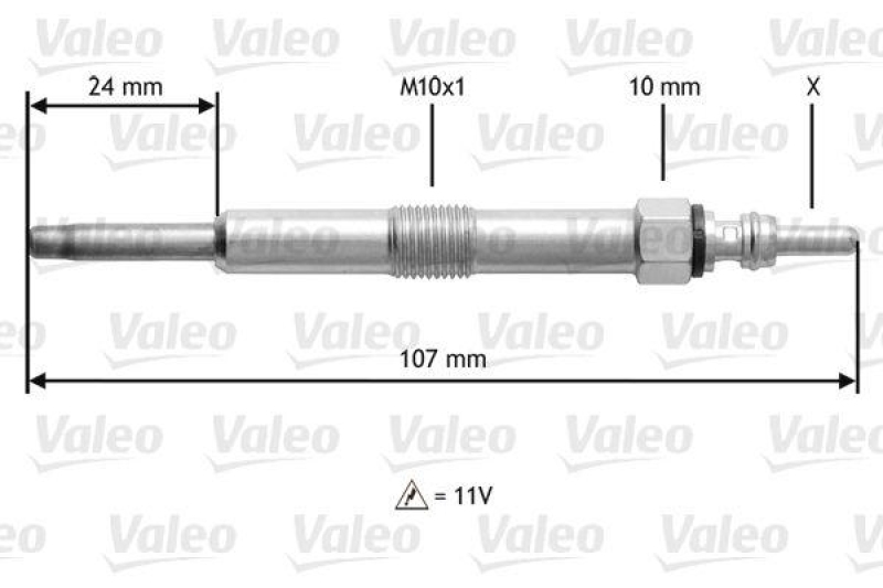 VALEO 345165 Glühkerze LAND ROVER Freelander, Def.