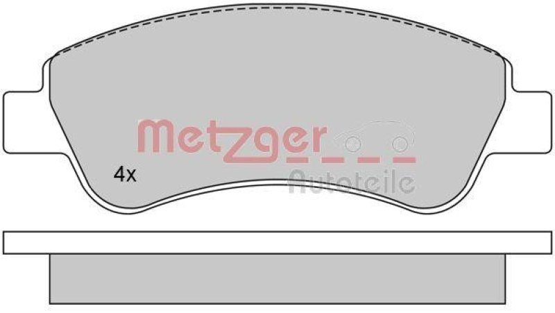 METZGER 1170026 Bremsbelagsatz, Scheibenbremse WVA 23 599