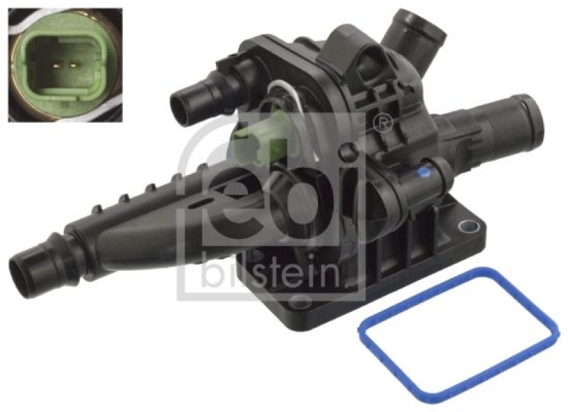 FEBI BILSTEIN 106066 Thermostat mit Sensor, Dichtung und Thermostat für Peugeot