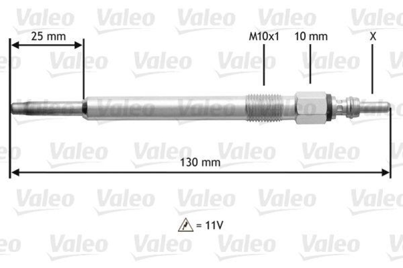 VALEO 345166 Glühkerze CHRYSLER Jeep Cherokee 2.5L