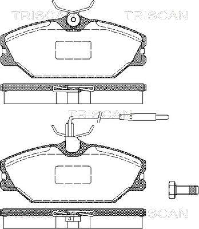 TRISCAN 8110 25003 Bremsbelag Vorne für Renault Laguna