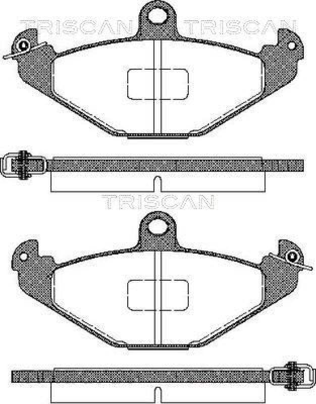 TRISCAN 8110 25004 Bremsbelag Hinten für Renault