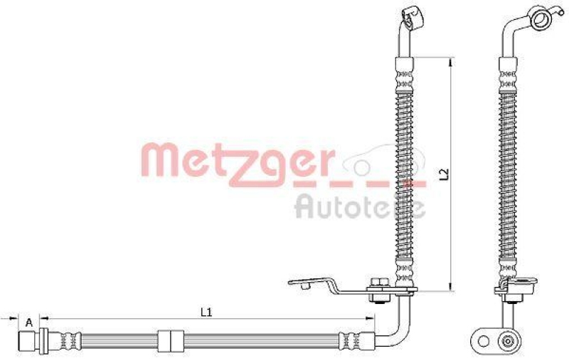 METZGER 4110878 Bremsschlauch für MAZDA VA rechts