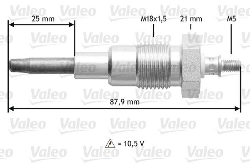 VALEO 345167 Glühkerze PEUG 504, J7, NISS Patrol