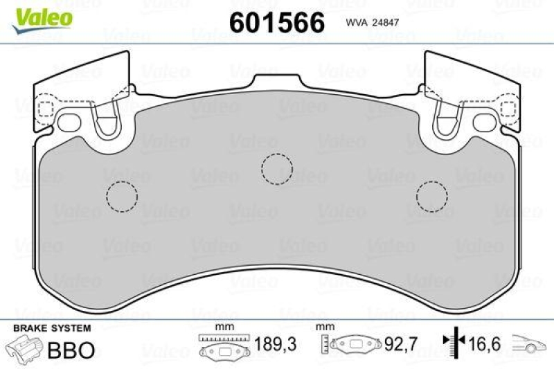 VALEO 601566 SBB-Satz PREMIUM