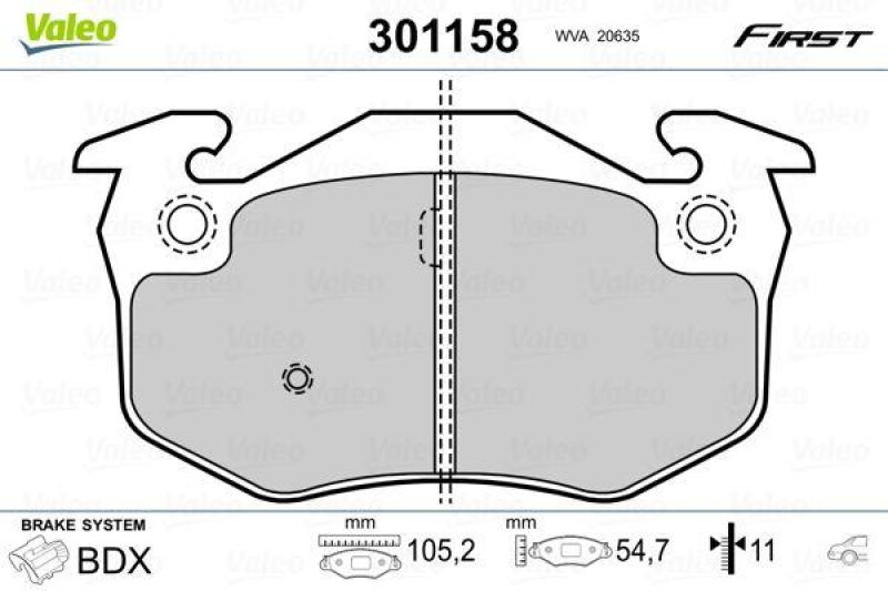 VALEO 301158 SBB-Satz FIRST