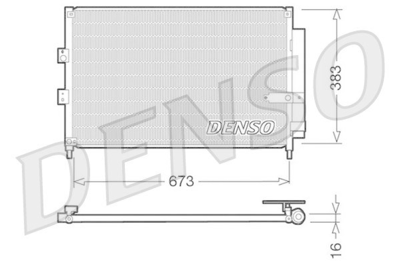 DENSO DCN40003 Kondensator A/C HONDA CIVIC VIII Saloon (FD, FA) 1.3 Hybrid (2006 - )