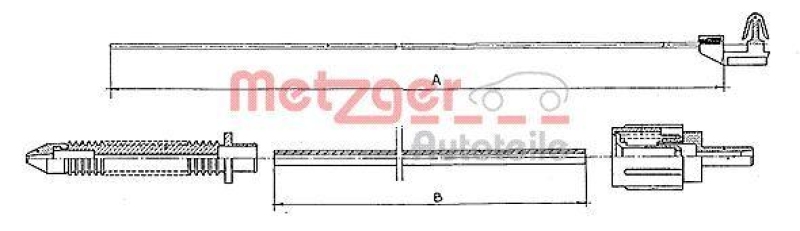 METZGER 10.0381 Gaszug für RENAULT