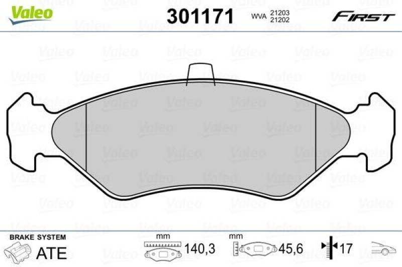 VALEO 301171 SBB-Satz FIRST