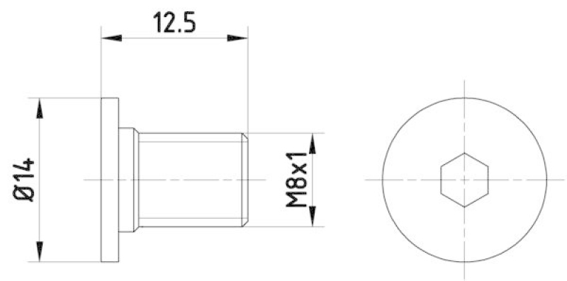 HELLA 8DZ 355 209-021 Schraube, Bremsscheibe für MB/VW/MAYBACH