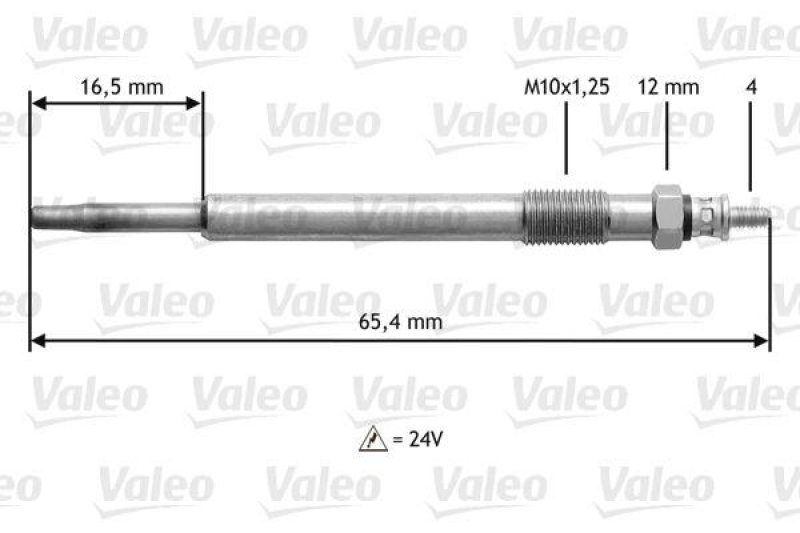 VALEO 345169 Glühkerze NISS Urvan 2.3L, Patrol