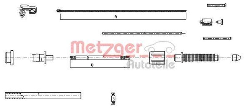 METZGER 10.0382 Gaszug für RENAULT