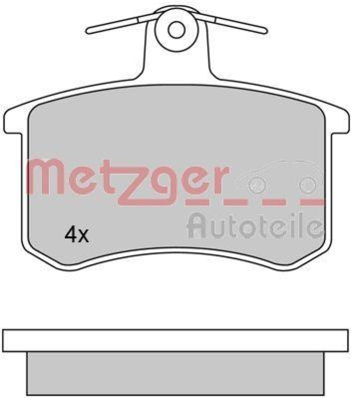 METZGER 1170030 Bremsbelagsatz, Scheibenbremse WVA 21 144