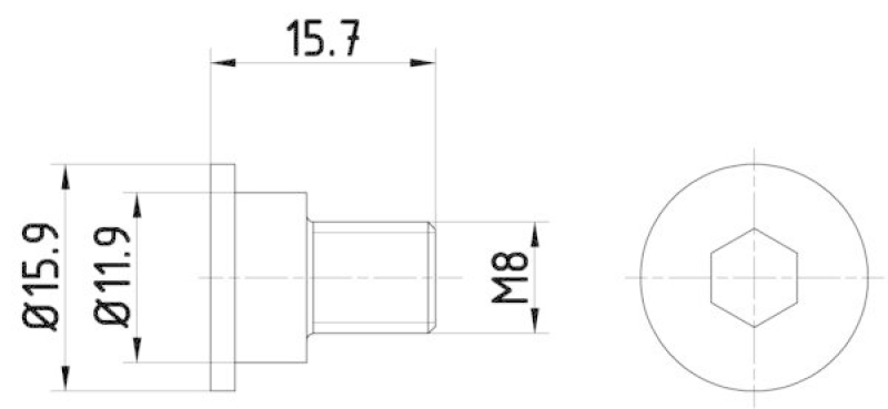 HELLA 8DZ 355 209-031 Schraube Bremsscheibe