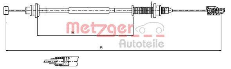 METZGER 10.0390 Gaszug für DACIA