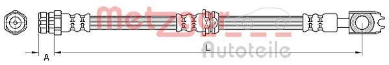 METZGER 4110881 Bremsschlauch für AUDI/SEAT/SKODA/VW VA links/rechts