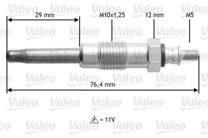 VALEO 345170 Glühkerze LAND ROVER Range, Country