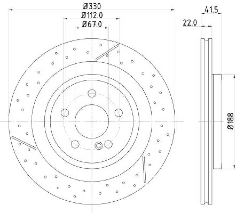 HELLA 8DD 355 126-441 Bremsscheibe