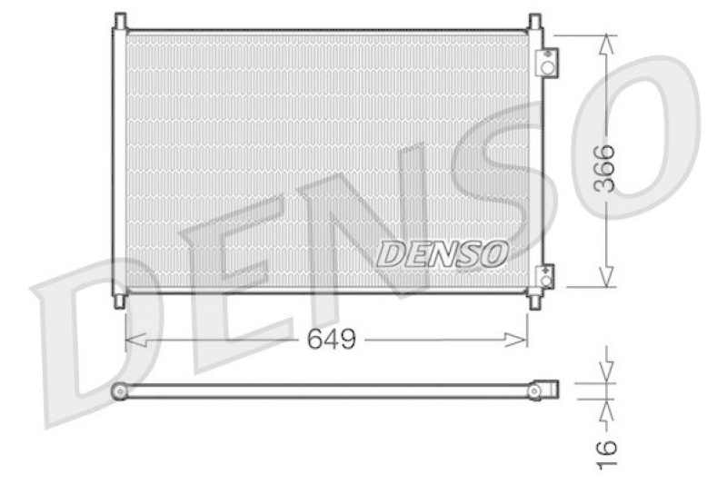 DENSO DCN40006 Kondensator A/C HONDA ACCORD VI (CG, CK) 1.8 i (1998 - 2002)