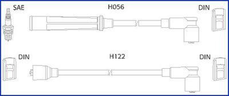 HITACHI 134438 Zündkabelsatz für VOLVO u.a.