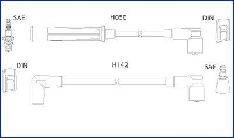 HITACHI 134439 Zündkabelsatz für VOLVO u.a.