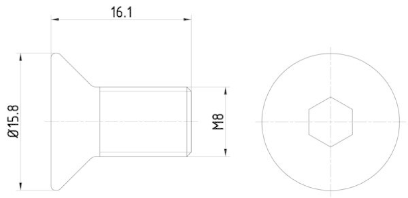 HELLA 8DZ 355 209-061 Schraube, Bremsscheibe für MAZDA/MB/KIA/FORD USA