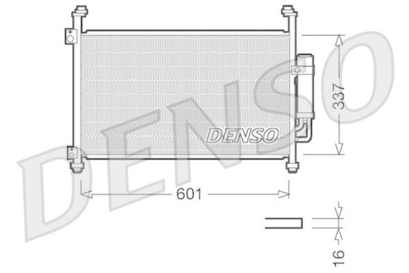 DENSO DCN40007 Kondensator A/C HONDA CIVIC VIII Hatchback (FN, FK) 1.8 (2006 - )