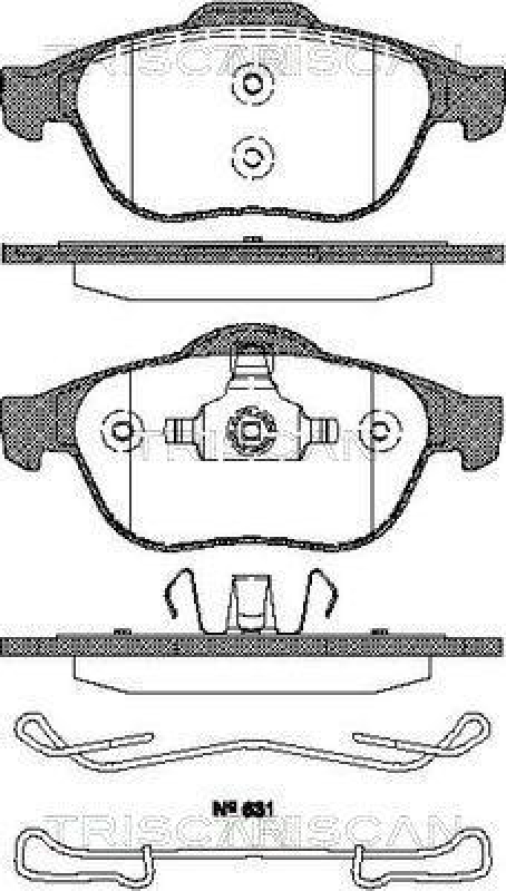 TRISCAN 8110 25012 Bremsbelag Vorne für Renault Laguna 2