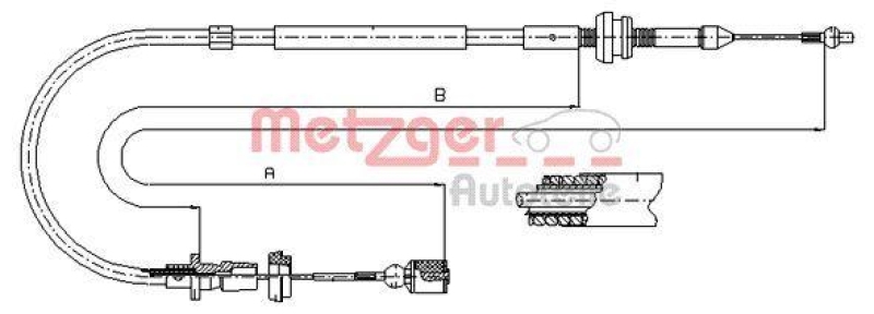 METZGER 10.0861 Gaszug für VW