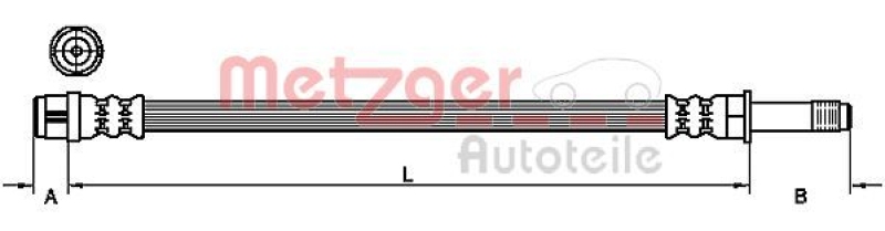 METZGER 4110885 Bremsschlauch für AUDI VA links/rechts