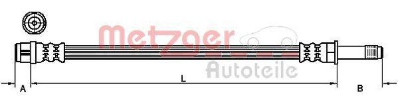 METZGER 4110885 Bremsschlauch f&uuml;r AUDI VA links/rechts