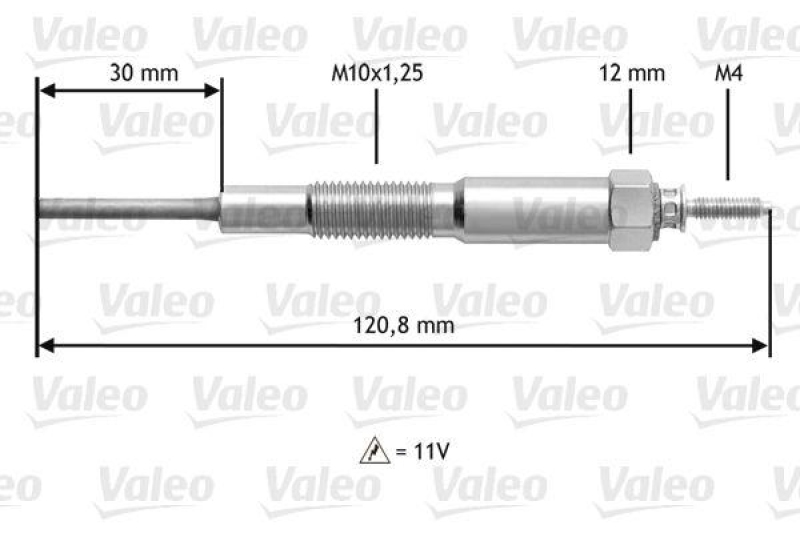 VALEO 345173 Glühkerze MAZDA 626, Premacy