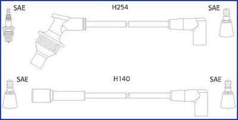 HITACHI 134460 Zündkabelsatz für RENAULT u.a.