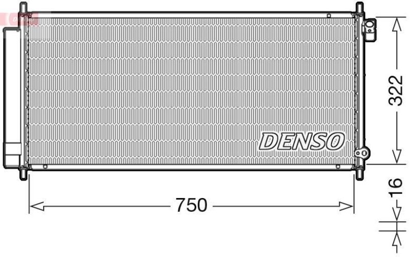 DENSO DCN40017 Kondensator HONDA JAZZ II (GD) 1.2 03/2002->07/2008