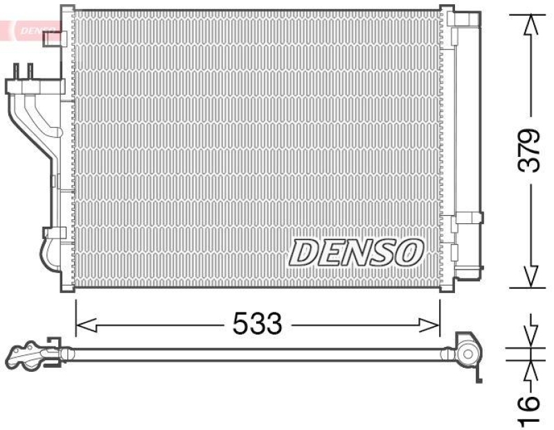 DENSO DCN41004 Kondensator KIA SPORTAGE (SL) 2.0 CRDi 07/2010->