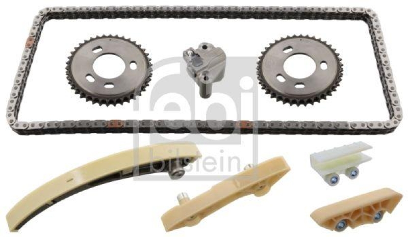 FEBI BILSTEIN 102202 Steuerkettensatz für Nockenwelle, mit Gleitschienen und Kettenspanner für Ford