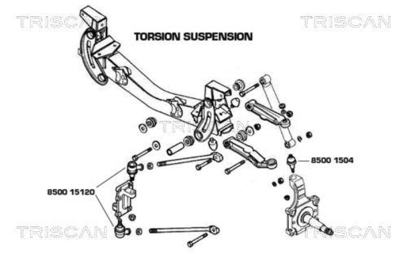 TRISCAN 8500 1504 Traggelenk für Iveco Daily, Turbo Daily 4