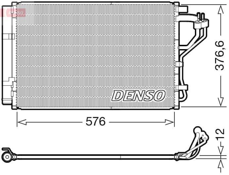 DENSO DCN41010 Kondensator A/C HYUNDAI i30 (GD) (11-15)