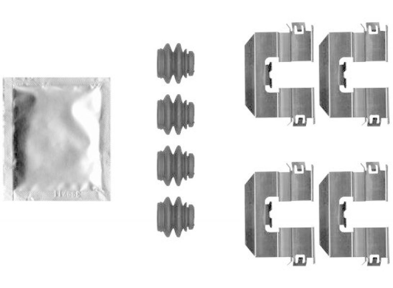 HELLA 8DZ 355 207-161 Zubehörsatz, Scheibenbrem