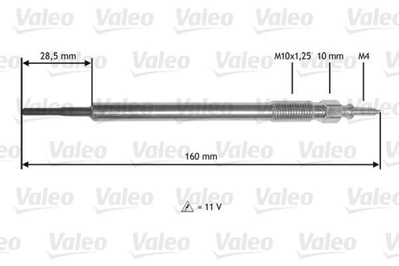 VALEO 345177 Glühkerze TOY Auris,Avensis,Corolla