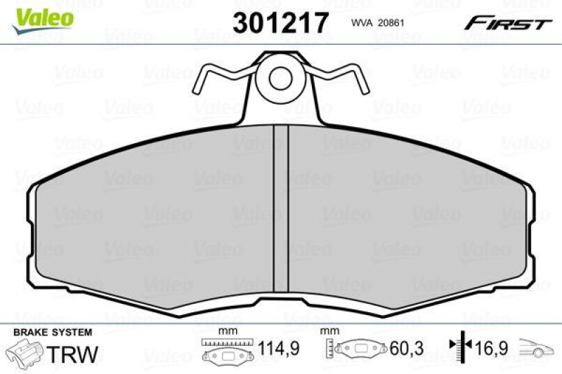 VALEO 301217 SBB-Satz FIRST