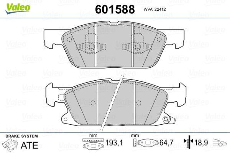 VALEO 601588 SBB-Satz PREMIUM