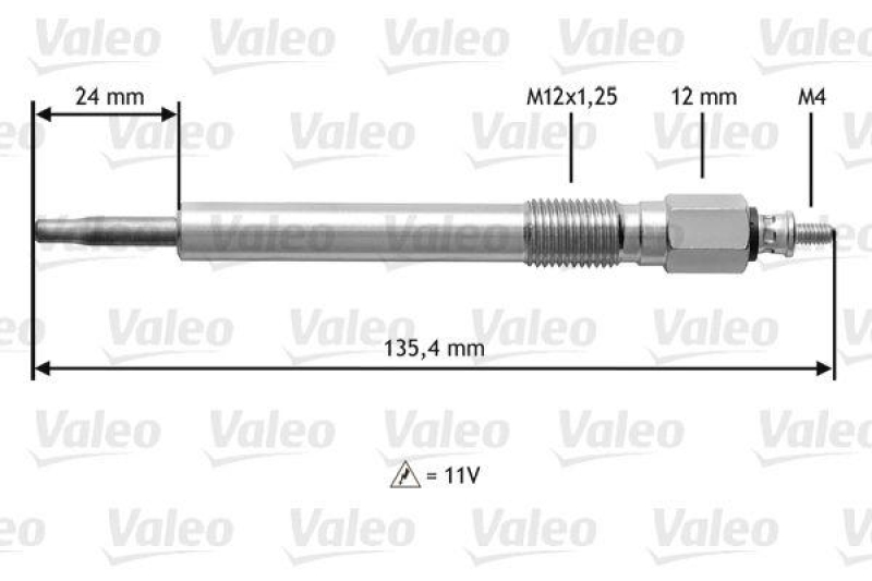 VALEO 345178 Glühkerze OPEL Campo 2.5L, Frontera